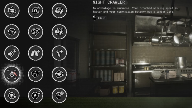 The Night Crawler Amp and others on the Amp Menu in The Outlast Trials.