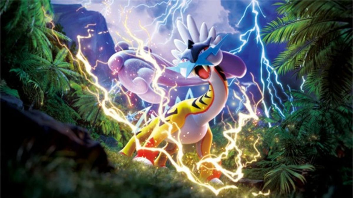 Raging Bolt card art from SV5 in Pokémon TCG.