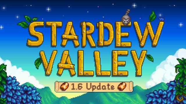 The Stardew Valley 1.6 update logo.
