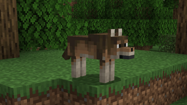 The Woods Wolf in Minecraft.