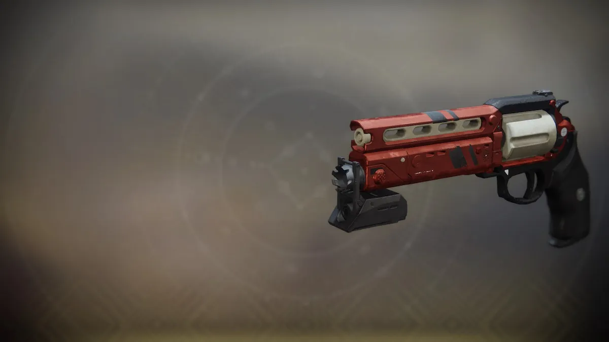 The original Luna's Howl hand cannon in Destiny 2, seen with its old background in Collections.