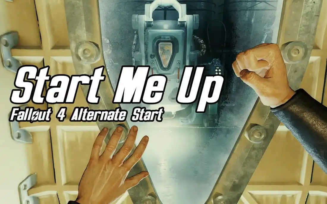 A promotional image for the Start Me Up Fallout VR mod