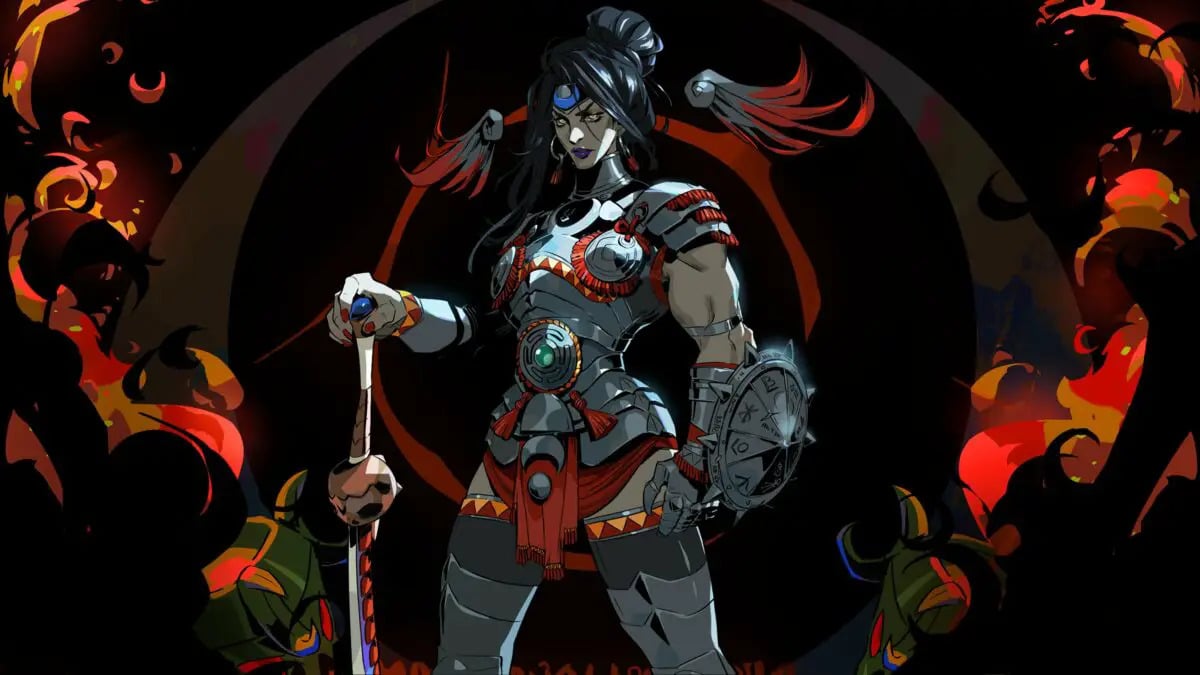 An image of the character Nemesis from Hades 2