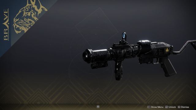 The Mountaintop grenade launcher with Superblack, covering it in black, with darker accents.