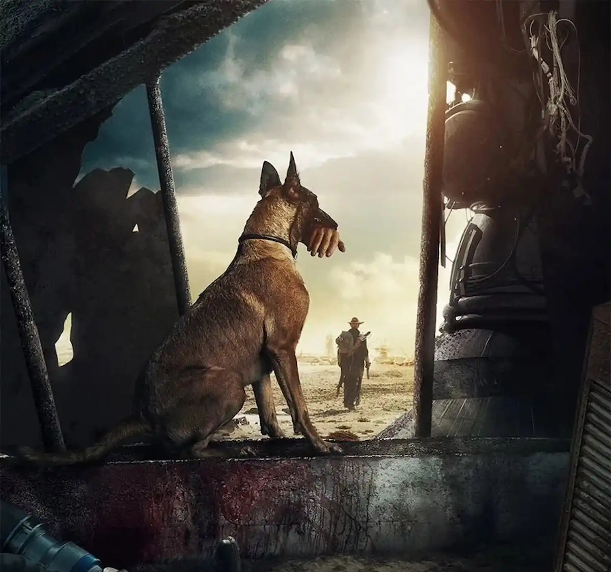 A promotional image of the dog from the Fallout show.