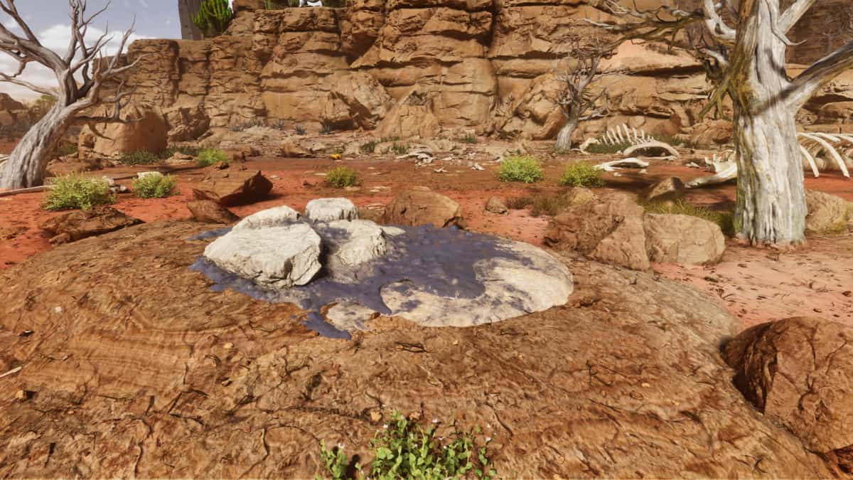 An Oil Vein in the environment in Ark: Survival Ascended Scorched Earth.