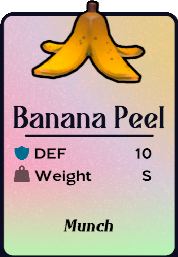 An in-game image of the Banana Peel from Another Crab's Treasure's Shell Collection page