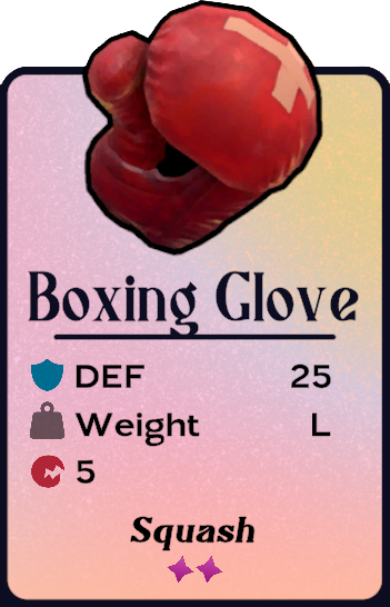 A red Boxing Glove in Another Crab's Treasure