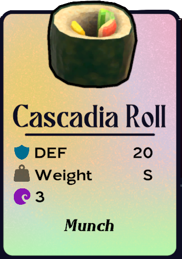 A Cascadia Roll from Another Crab's Treasure, a sushi roll