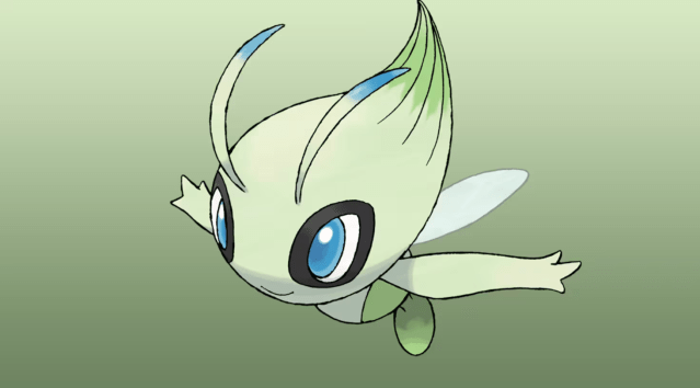 Celebi, a Grass and Psychic type Pokémon