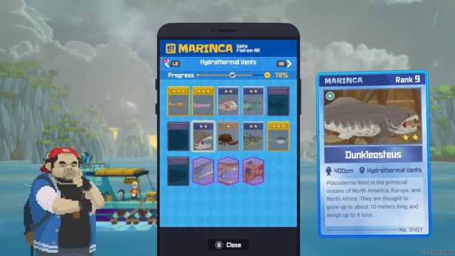 A screenshot of the Marinca page for Hydrothermal Vents in Dave the Diver.