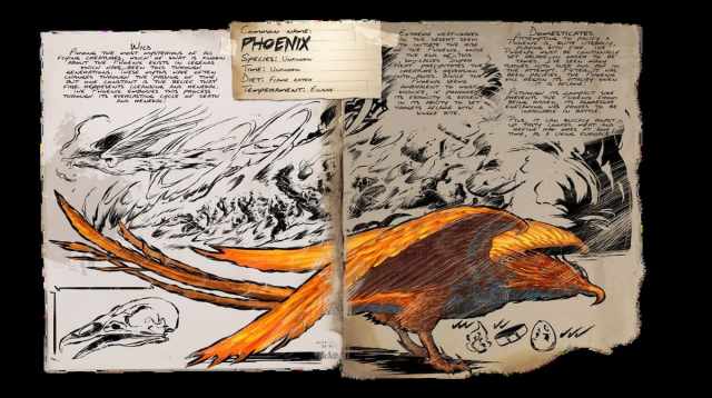Artwork showing the Phoenix in Ark: Survival Ascended.