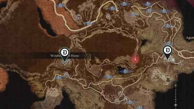 The two major locations in the quest The Importance of Aiding Ernesto in Dragon's Dogma 2.