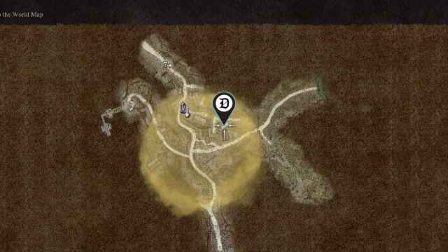 The location of the body of the Overseer of the Agamen Ruins in Dragon's Dogma 2.