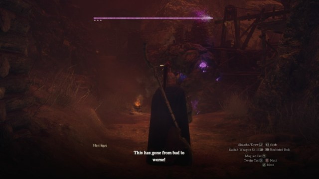 A Golem fights the Arisen during the Shepherd of the Pawns quest in Dragon's Dogma 2.