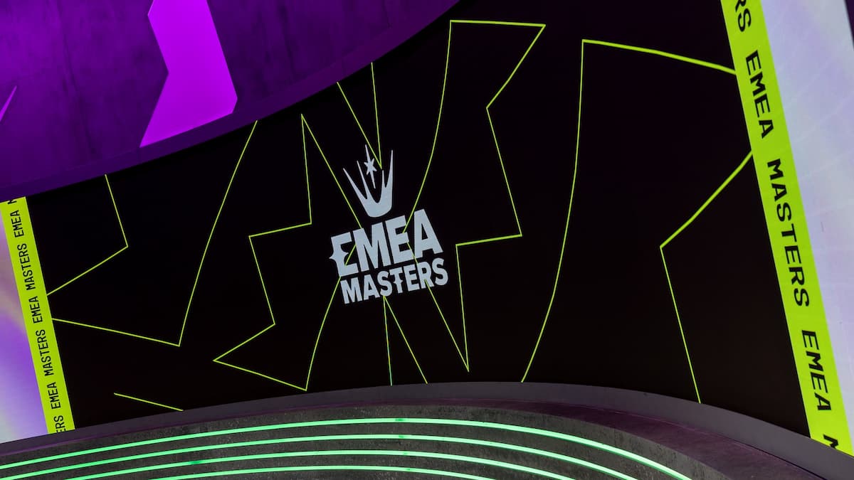 EMEA Masters logo in Riot Games' Berlin studio.