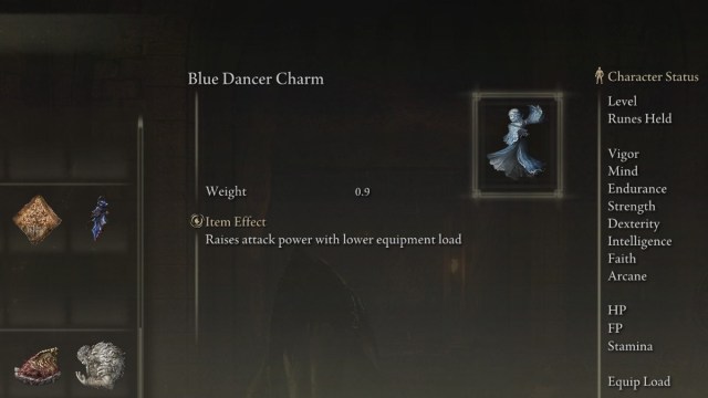 The Blue Dancer charm item in Elden Ring.