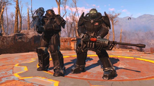 Enclave armor in Fallout 4.