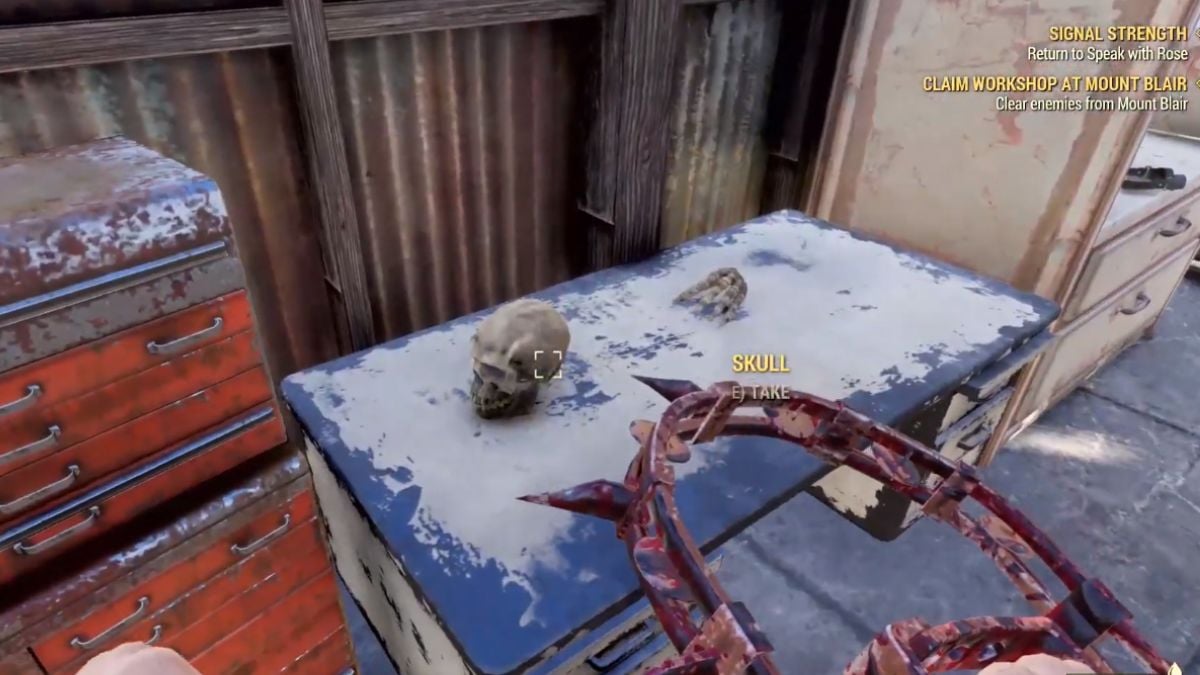 Image of Fallout 76 gameplay to find junks