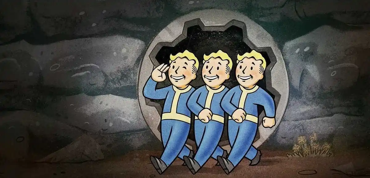 The Vault boy mascot from the Fallout series