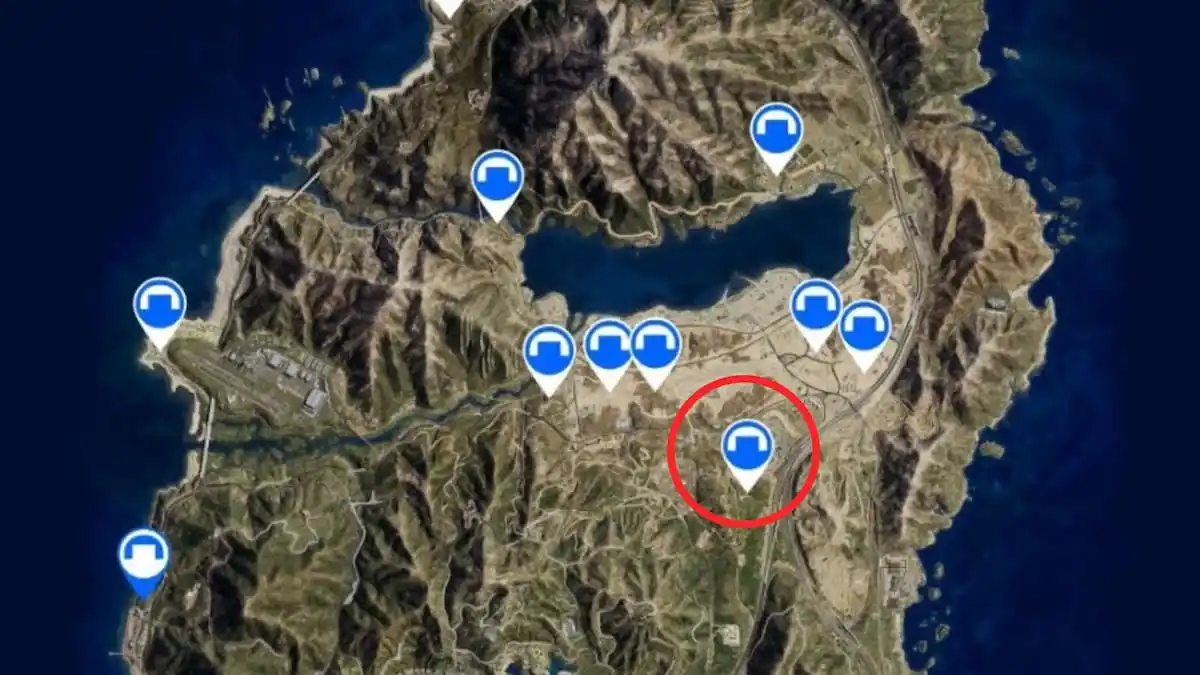 Farmhouse Bunker location in GTA Online map
