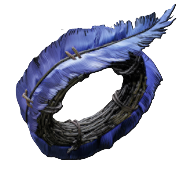 A ring of a purple and blue feather in Remnant 2: The Forgotten Kingdom DLC