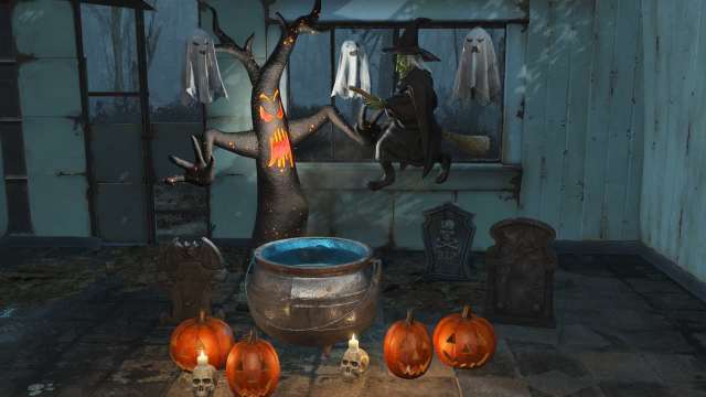 Halloween decorations to scare your enemies away in Fallout 4.