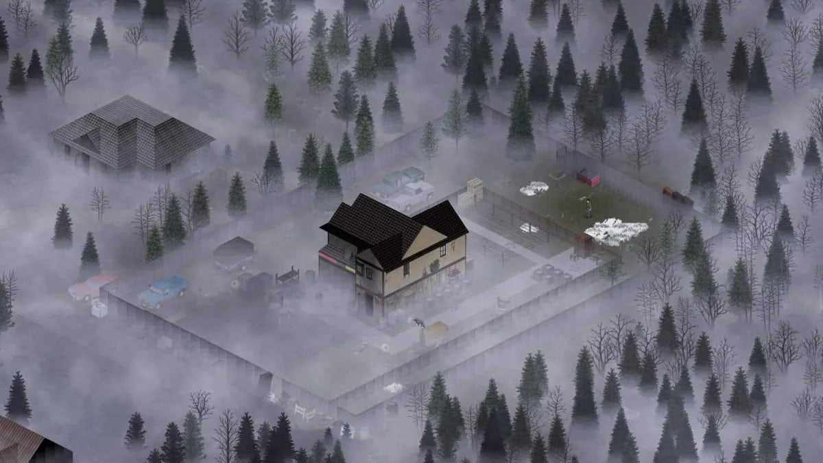 A house with snow around it in project zomboid