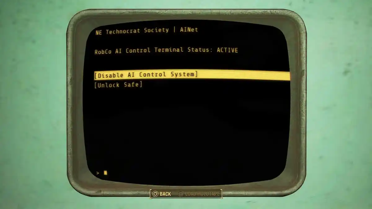 An in game image of a terminal from Fallout 4