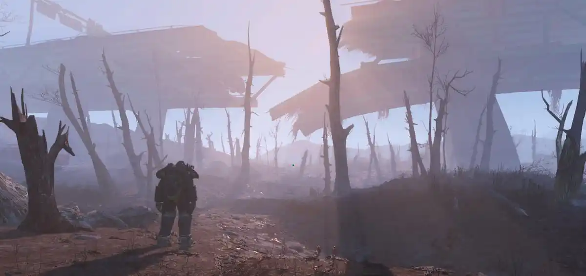 An in game image of Power Armor from Fallout 4