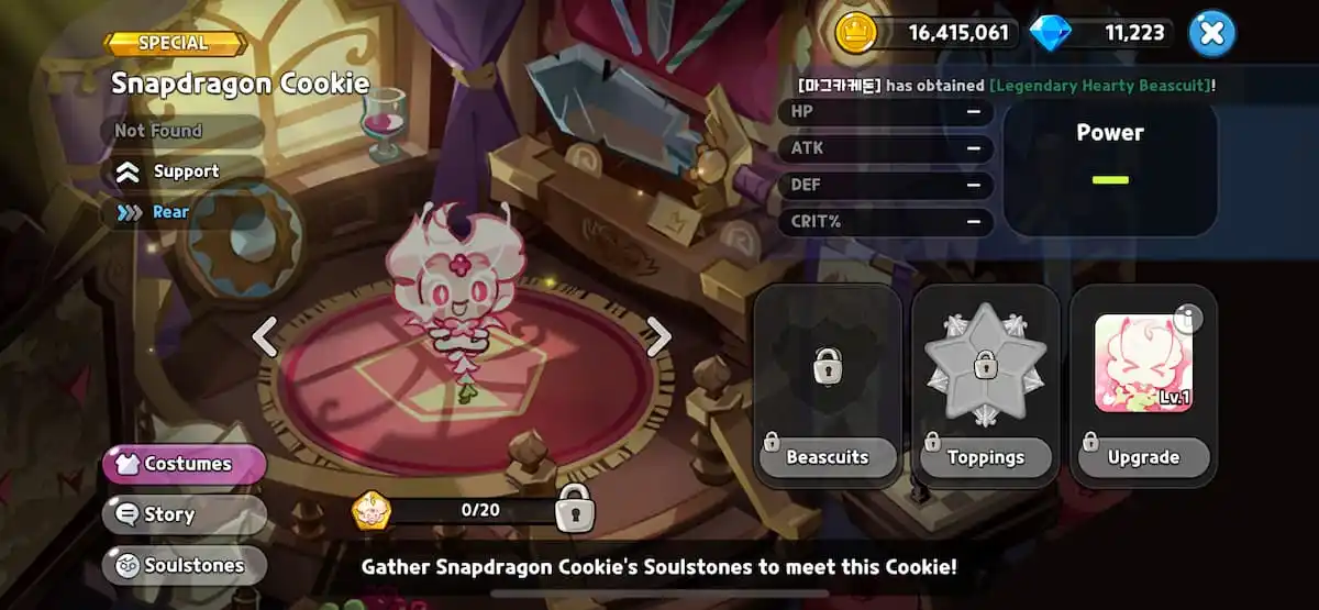 An in game image of Snapdragon Cookie from Cookie Run Kingdom