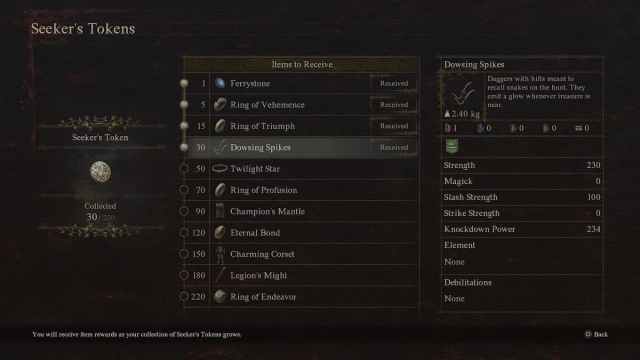 Seeker's Token reward in Dragon's Dogma 2.