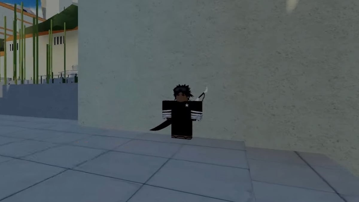 Khaotxc standing by a wall in Roblox Type Soul.