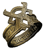 A gold ring with an Egyptian-style design in Remnant 2's The Forgotten Kingdom DLC