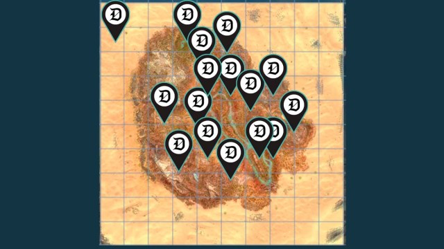 A map marking the location of Morellatops in Ark: Survival Ascended Scorched Earth.