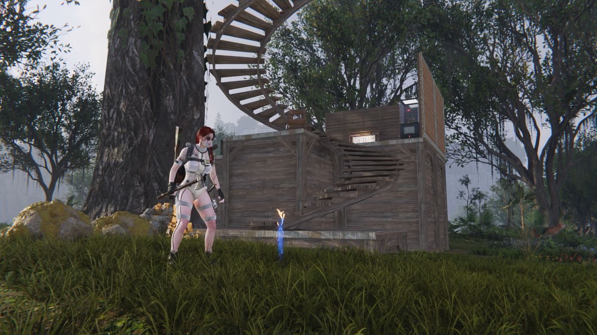 A screenshot of a player standing over a Whisper in Once Human.