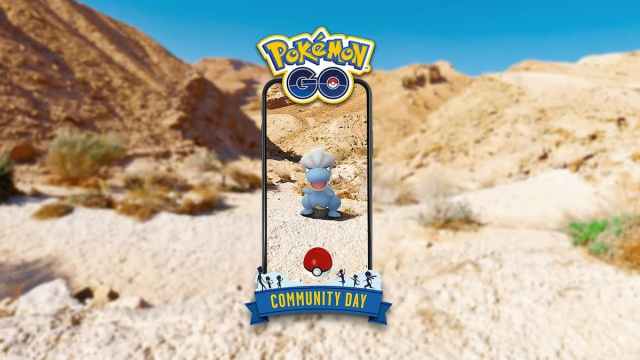 Bagon in a Pokemon Go Community Day promo.
