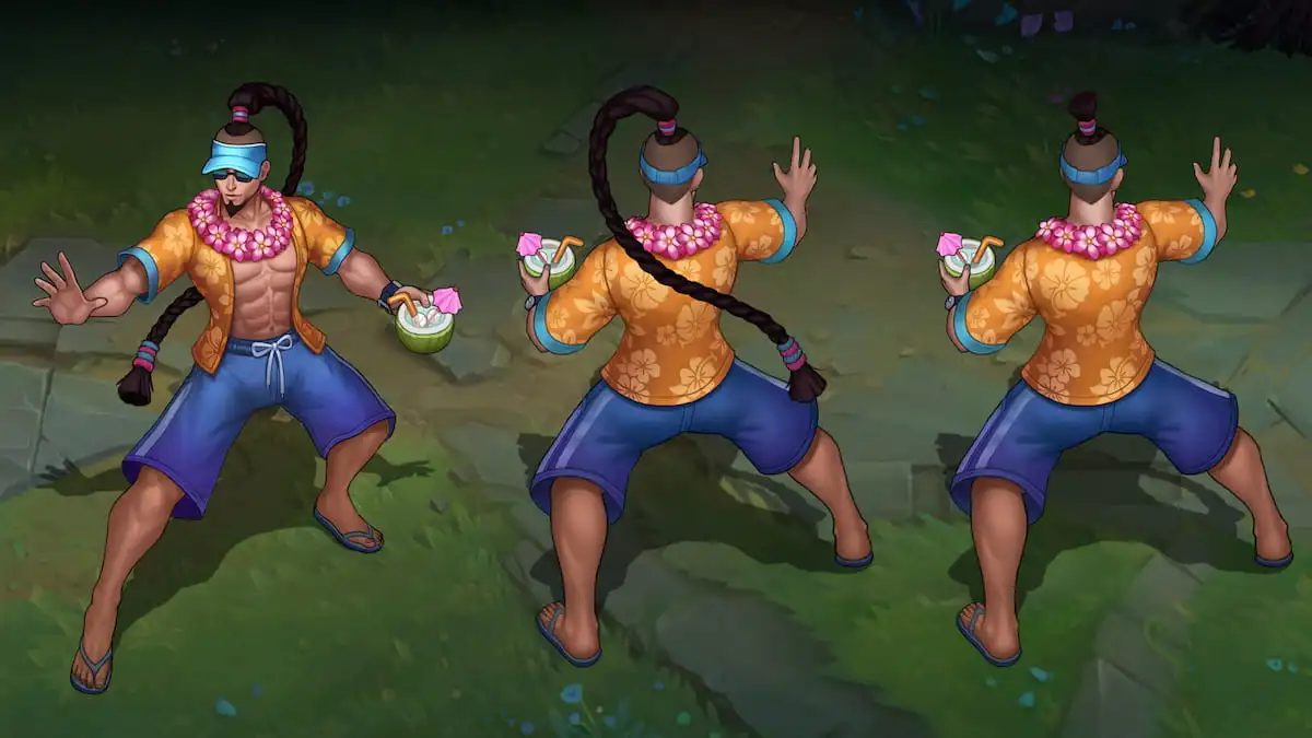 Lee Sin's Pool Party cosmetic after ASU.