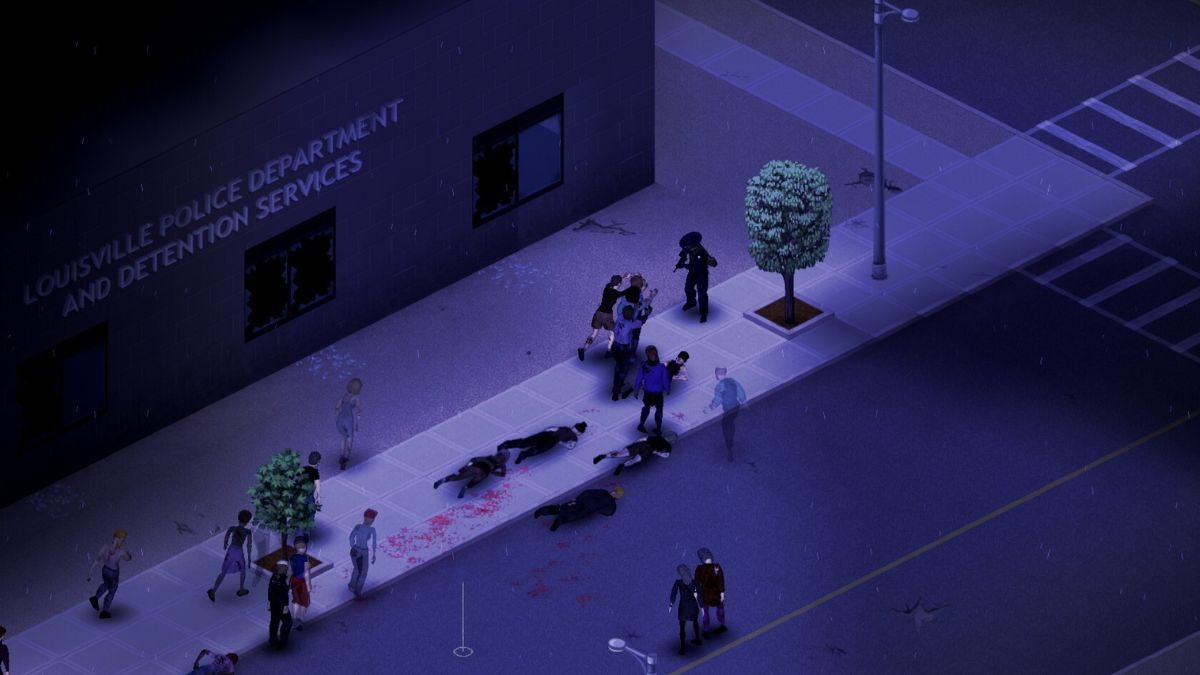 An image of zombies in Project Zomboid