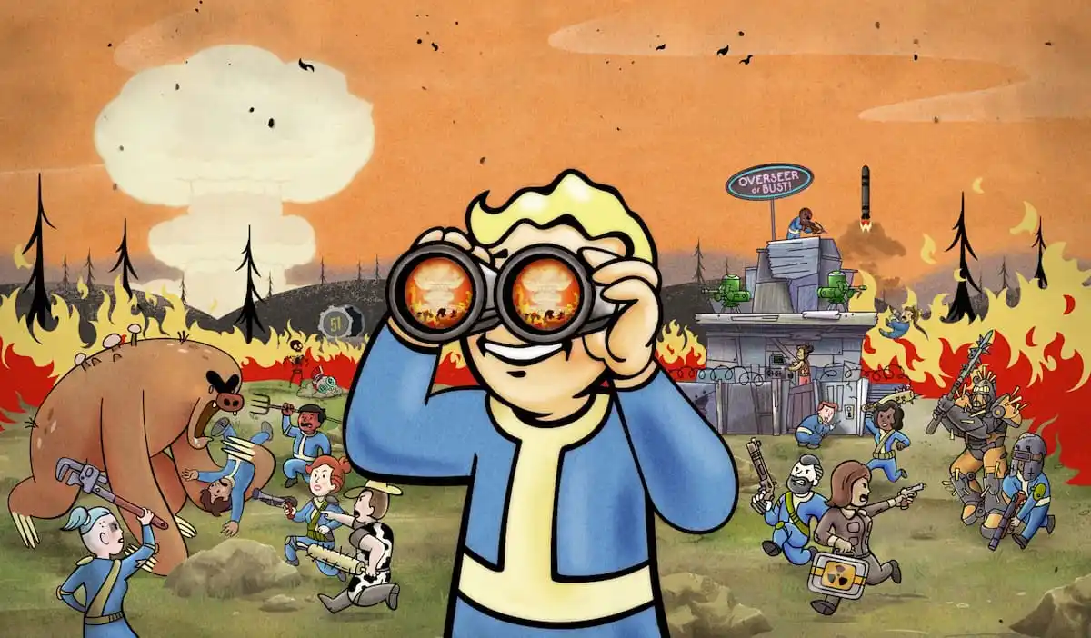 Promotional artwork of Vault Boy from Fallout