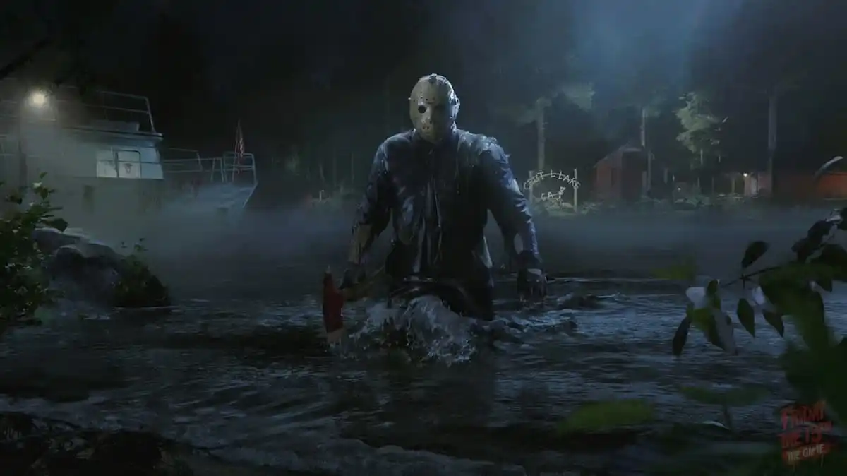 A promotional image of Jason Voorhees from Friday the 13th: The Game