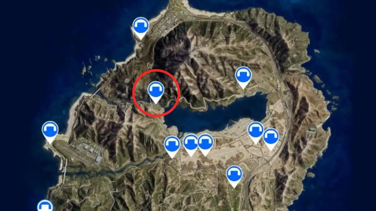 Raton Canyon Bunker location in GTA Online map