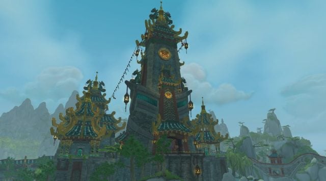 The Temple of the Jade Serpent in the Jade Forest in World of Warcraft Mists of Pandaria