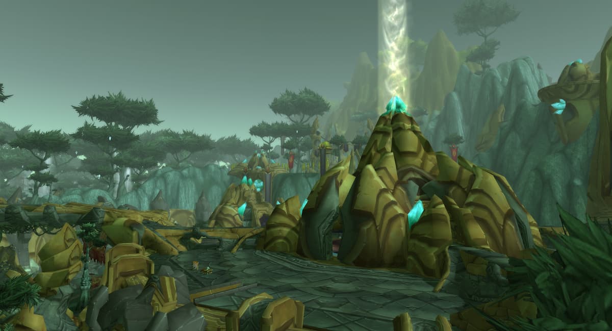 View of Shattrath City's Terrace of Light in WoW