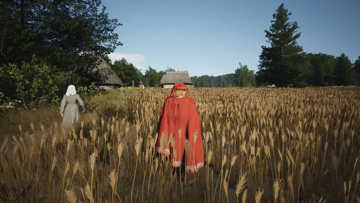 Walking in the Wheat fields of Manor Lords.