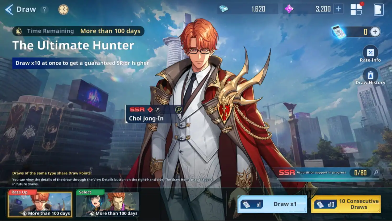 Choi Jong-In is the hunter featured in the current banner. Screenshot by Dot Esports