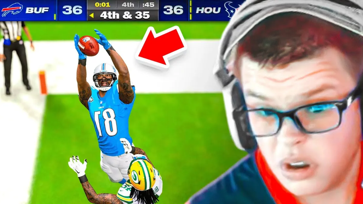 Sketch reacts to a Madden player making a catch in the end zone.