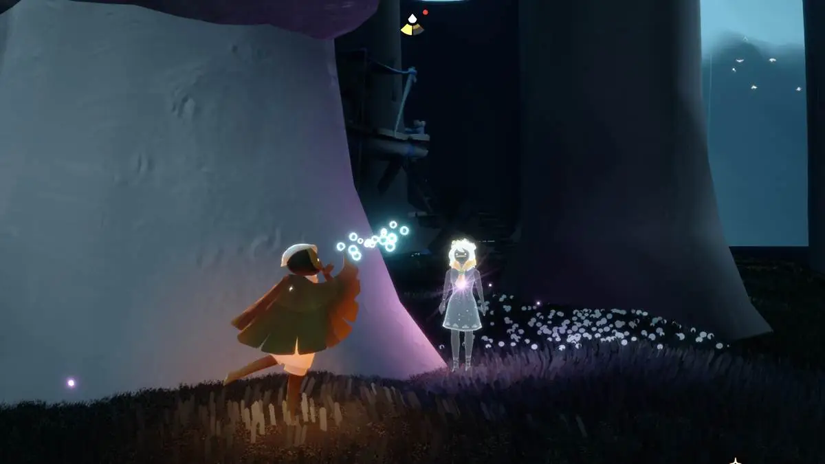 Player is blowing Bubbles in Sky: Children of the Light