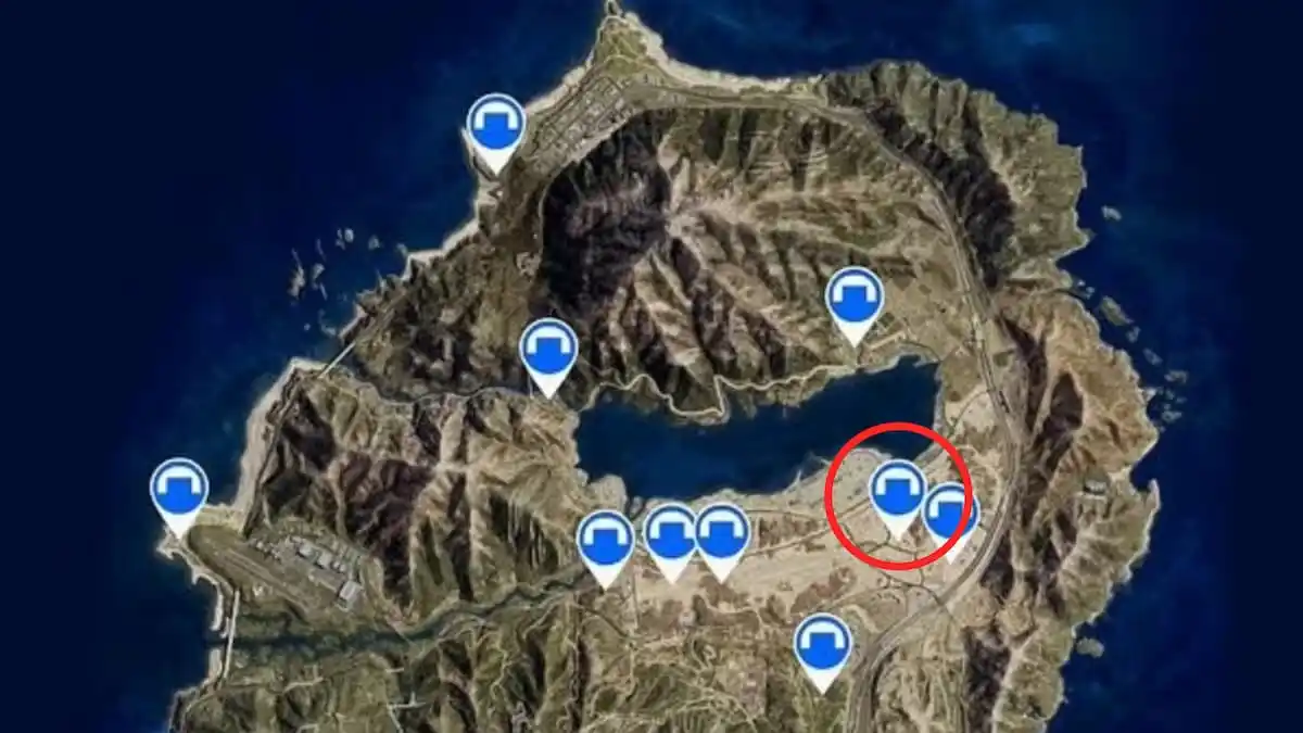 Smoke Tree Road Bunker location in GTA Online Map