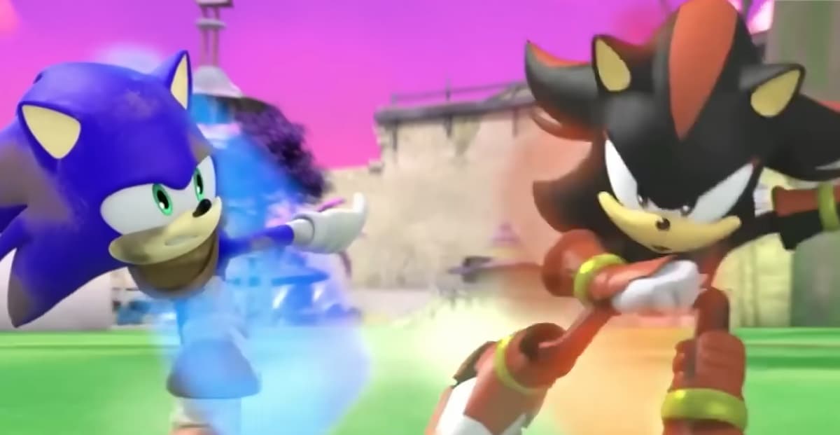 Sonic and Shadow run together